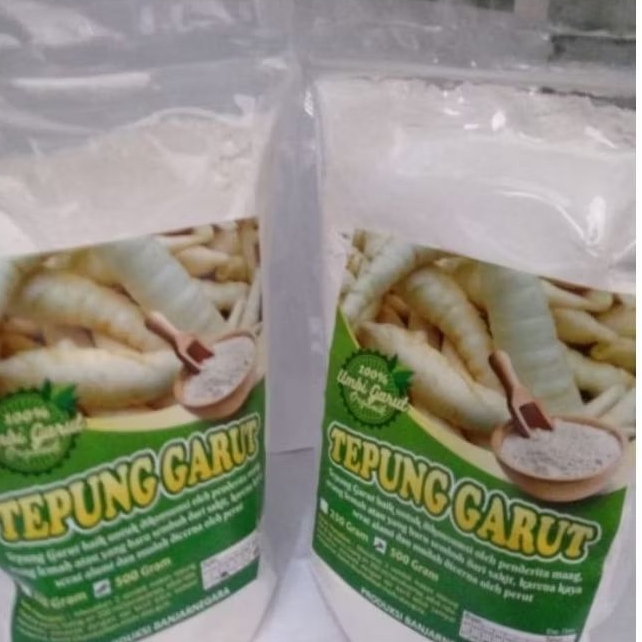 

Tepung Garut asam lambung Asli Irut Angkrik Arowot 500 Gram Solusi Membantu Penyembuhan Penyakit Lambung Maag GERD Perut Kembung Mual Muntah.