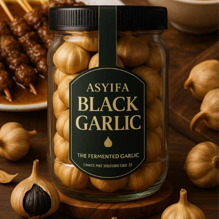 

Bawang Hitam Lanang 100gr Black garlic Lanang Tunggal Organic 100 gr