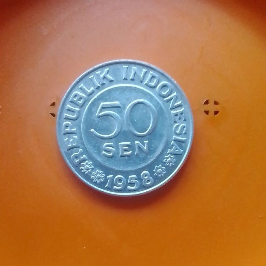 UANG KUNO 50 SEN TAHUN 1958