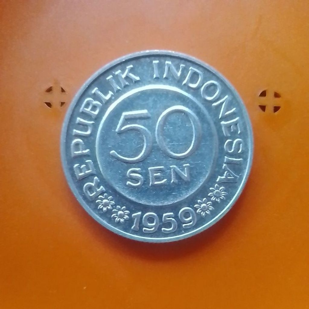 UANG KOIN KUNO 50 SEN TAHUN 1959