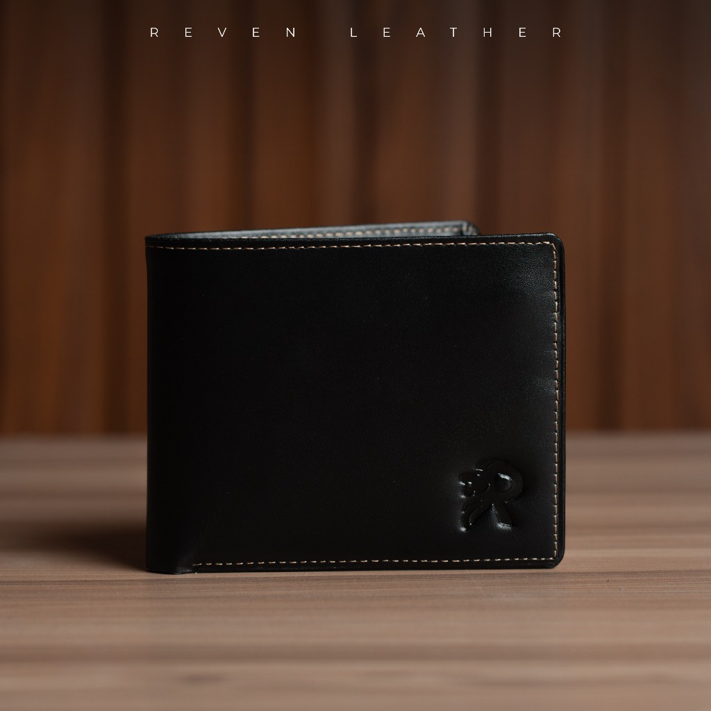 Reven Dompet Lipat Pria Kulit Sapi Asli Cowok Xavier Wallet