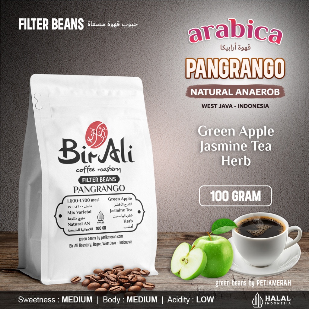 

PANGRANGO NATURAL ANAEROB Filter Beans Biji Kopi Bubuk Saring Arabika Arabica Petik Merah 100 Gram