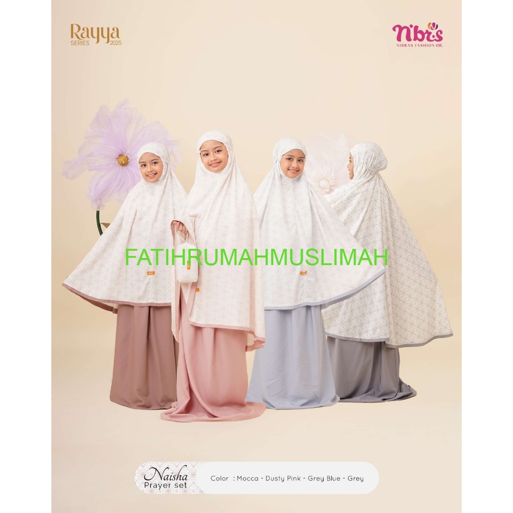 NEW / TERBARU / NIBRAS / MUKENA / MUKENA ANAK NIBRAS / MUKENA ANAK / NAISHA PRAYER SET ANAK / NAISHA