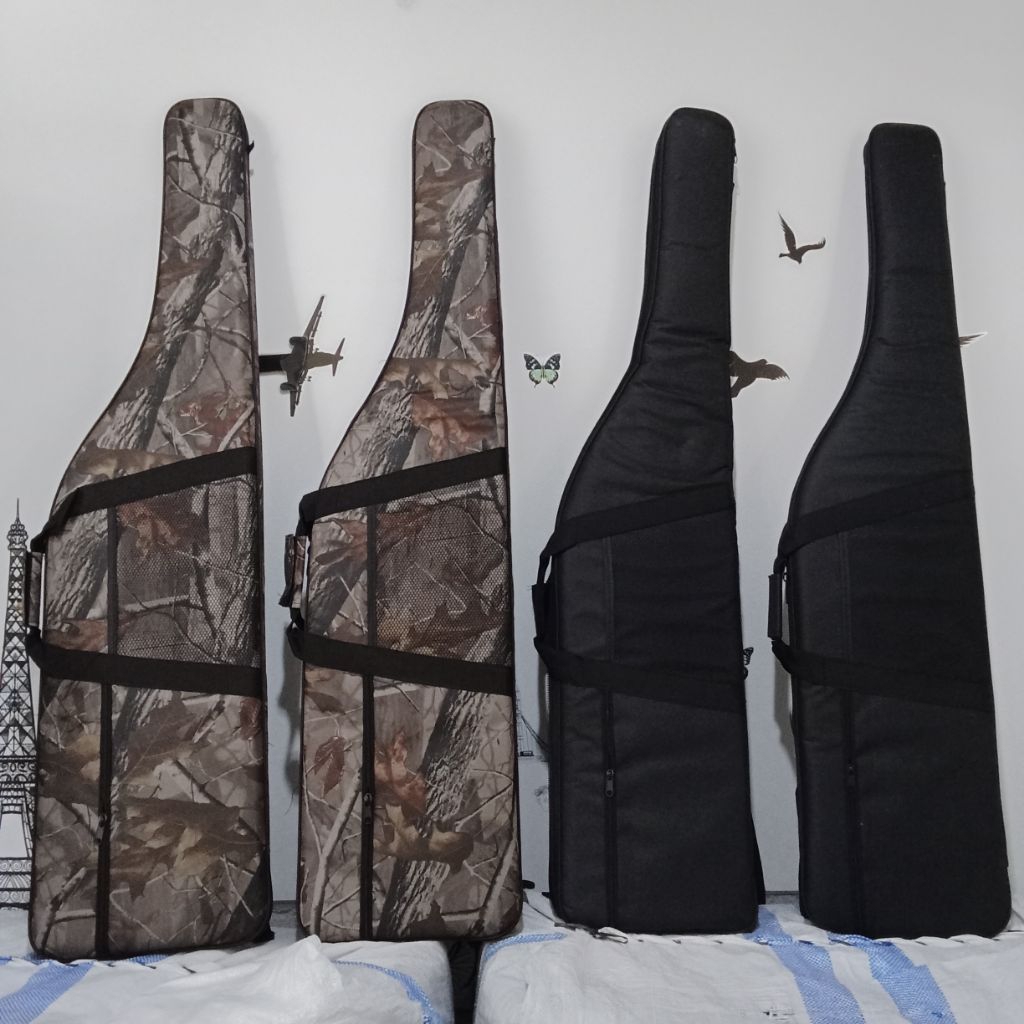 Tas camo hitam jaring saku 1 varian