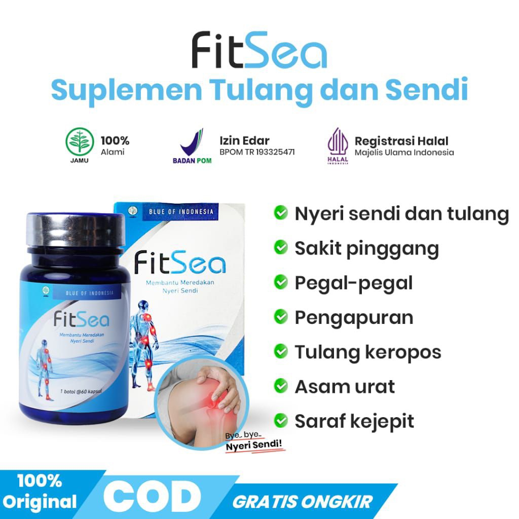 Fitsea Herbal Original BPOM Obat Nyeri Sendi Sakit Lutut Asam Urat Rematik Syaraf