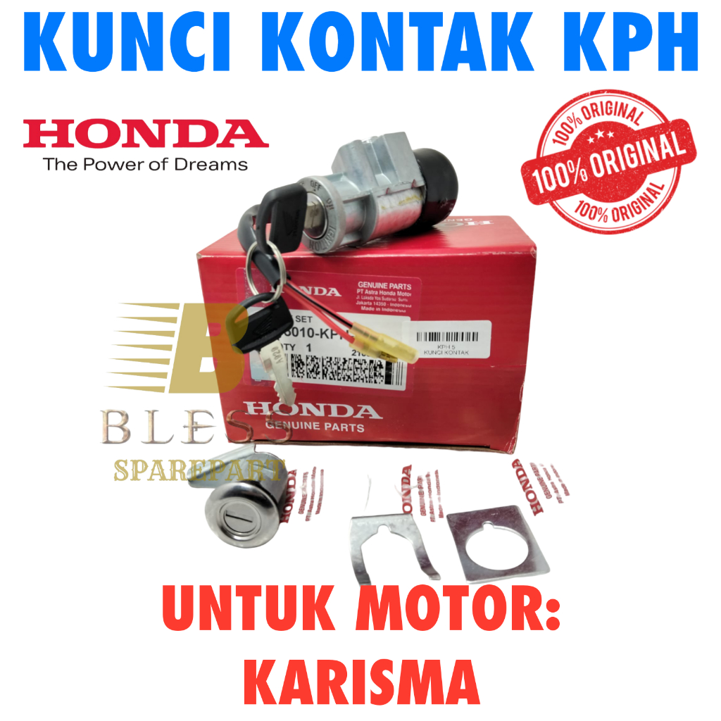 KUNCI KONTAK Set KODE KPH MOTOR Karisma kunci Jok Key Set Gembok Motor