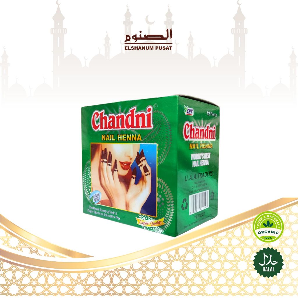 Chandni Natural Perlusin / Pewarna Kuku Halal / Chandini henna / Elshanum