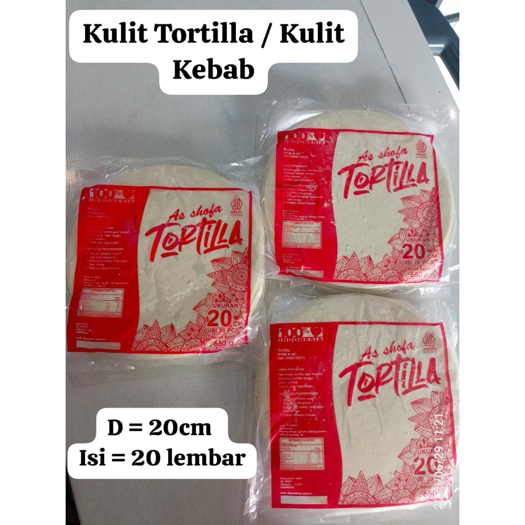 

kulit kebab/kulit tortila isi 20 lembar
