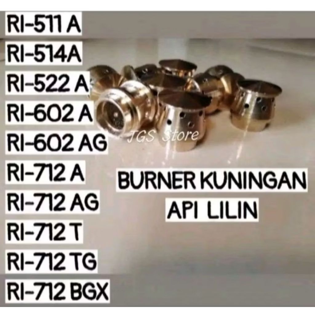 burner api lilin kompor gas rinai