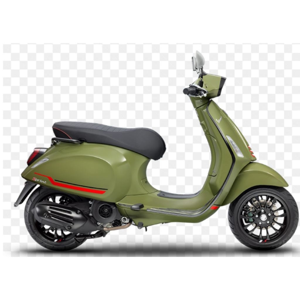 CAT PU GREEN TENACE ORIGINAL VESPA SPRINT | CAT MOTOR | CAT CUSTOM | CAT AUTOMOTIF |