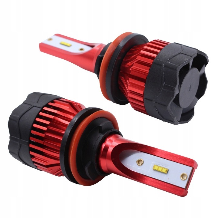 2pcs lampu dekat mobil universal led h11 chip zes 55 w 12 v 12000 lm 6000k putih terang coolwhite