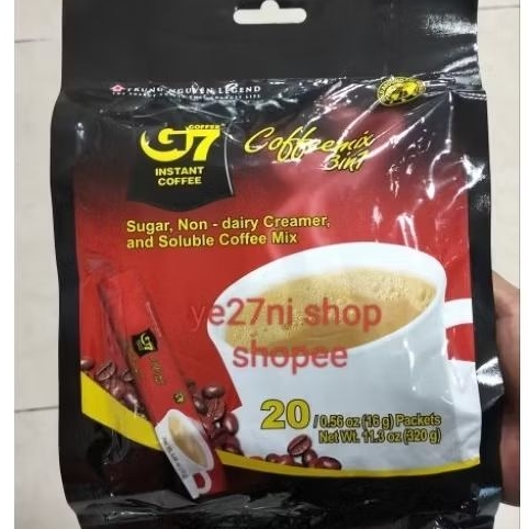 Trung Nguyen Legend G7 Instant Coffee Coffeemix 3in1 Coffee 320gr