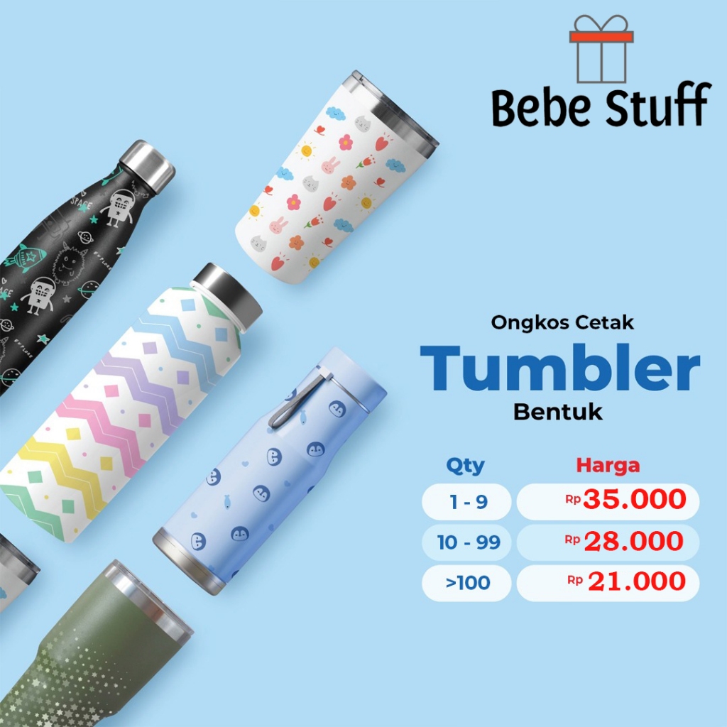 Ongkos Cetak Tumbler Bentuk