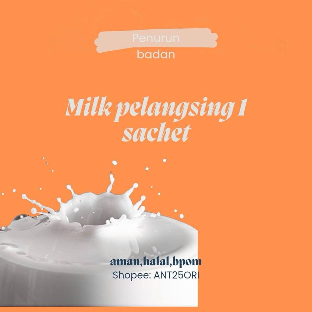 

milk pelangsing dan milk peninggi eceran sachetan 1kemasan 20gr