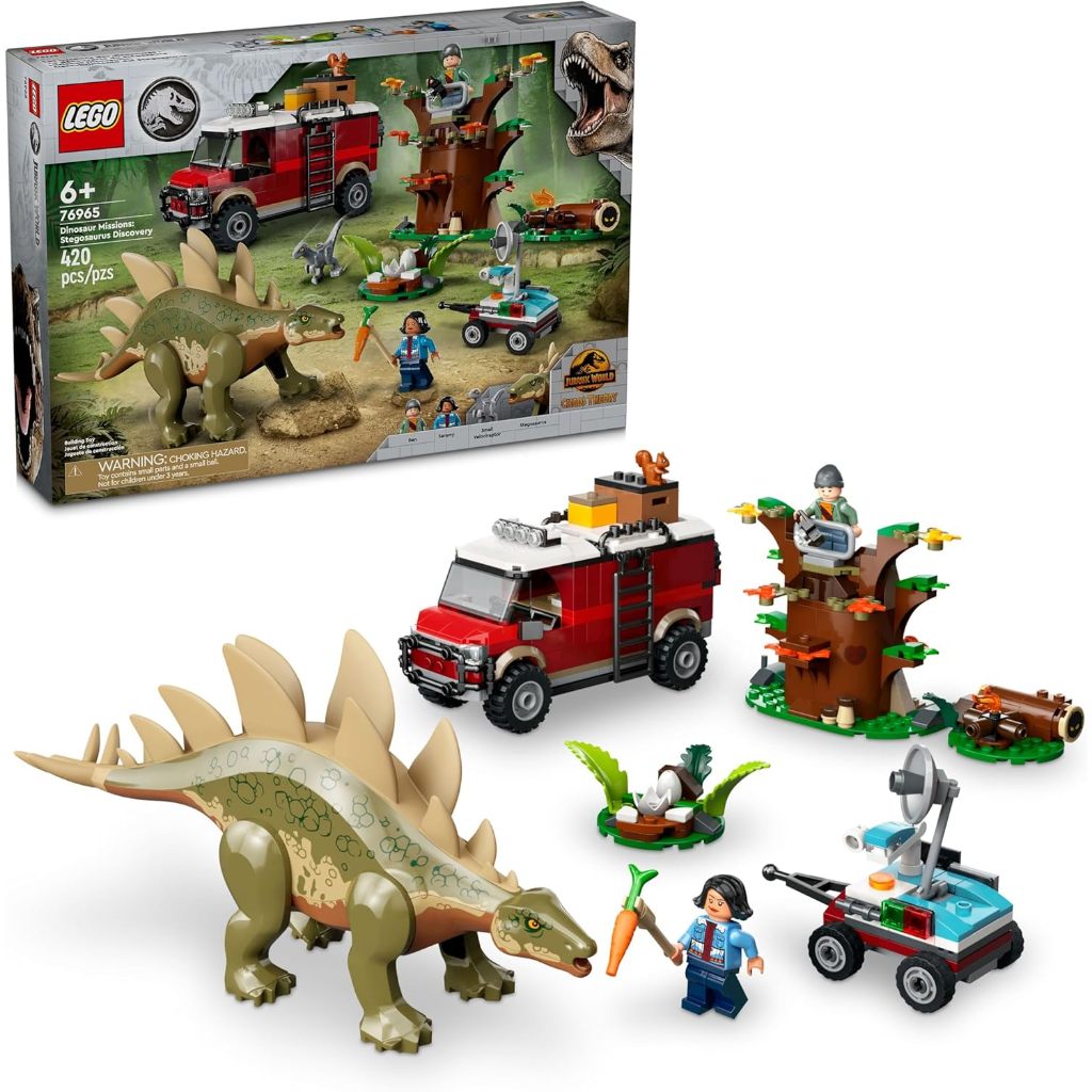 LEGO Jurassic World Dinosaur Missions: Stegosaurus Discovery Building Set - Dinosaur Toys Pretend