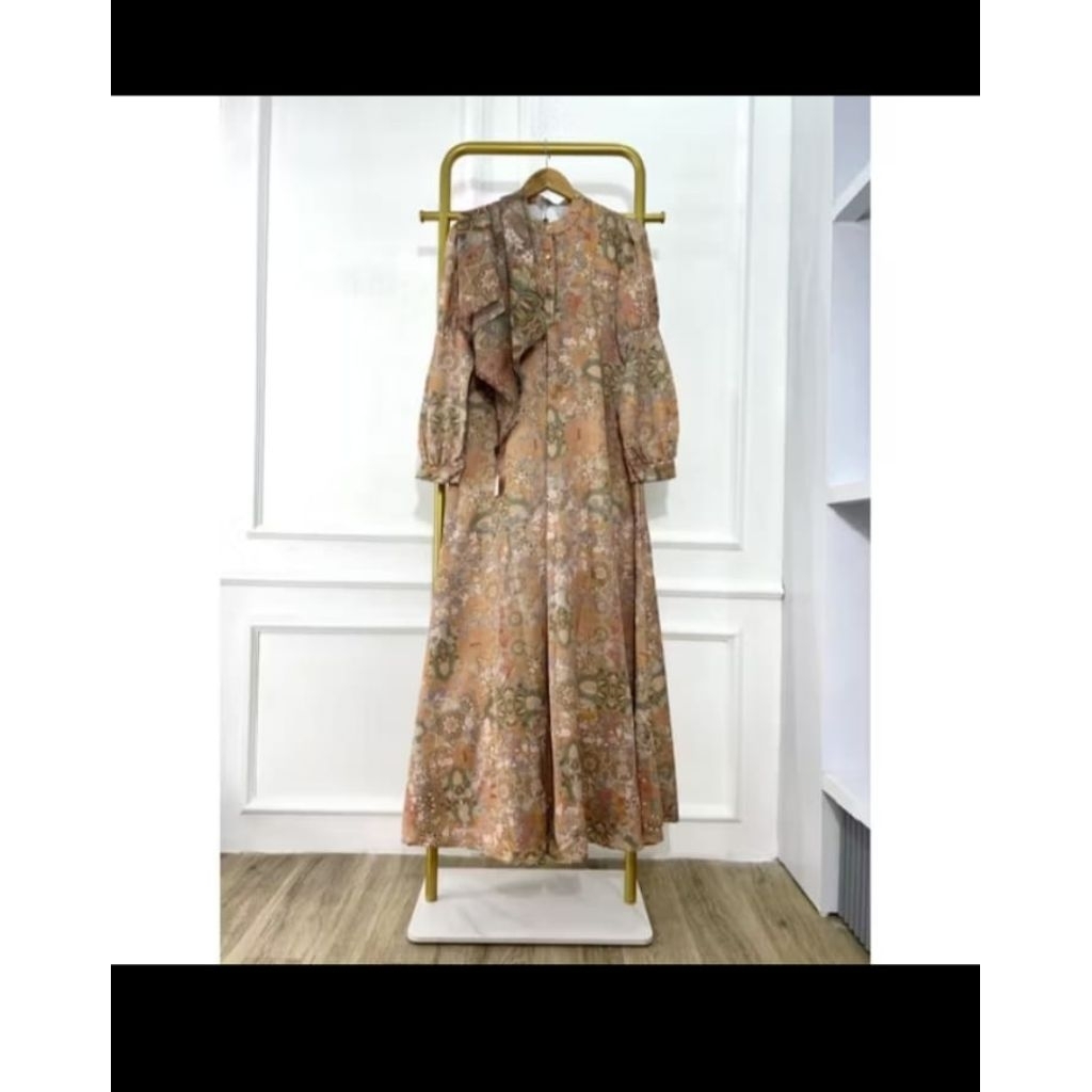 gamis motif bunga" capel ibu dan anak