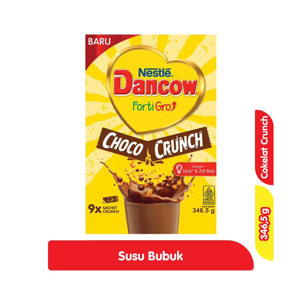 

Nestle Dancow FortiGro Susu Bubuk Instan Cokelat Crunch 346.5 g