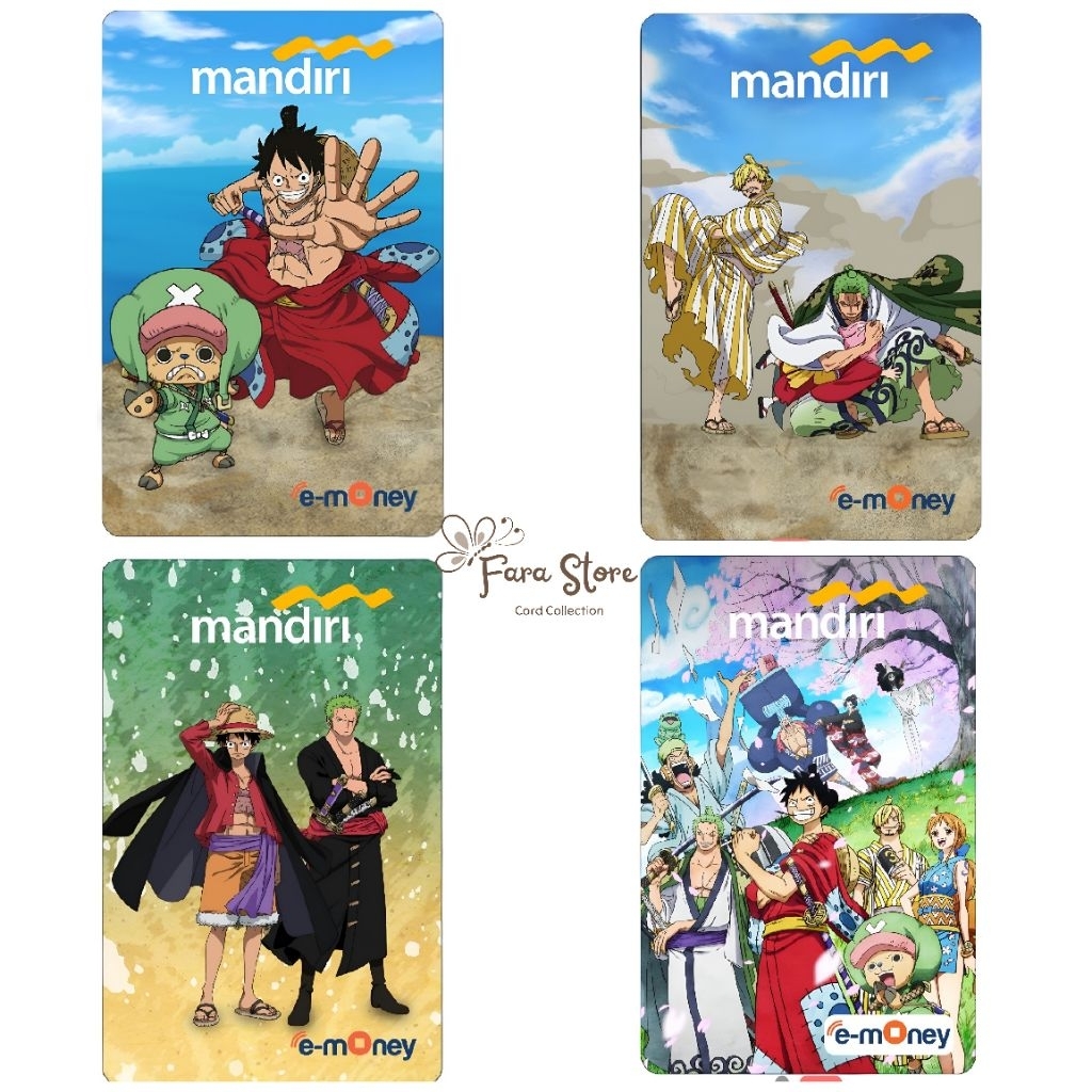 Kartu eMoney Edisi OnePiece/ Kartu Mandiri/ E-money Mandiri/ eMoney Card/ E-toll Mandiri/ Mandiri Ca