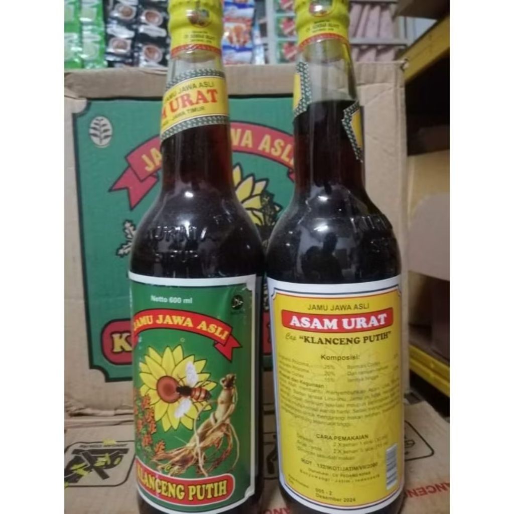 

Jamu klanceng putih 600ml pegelinu asam urat