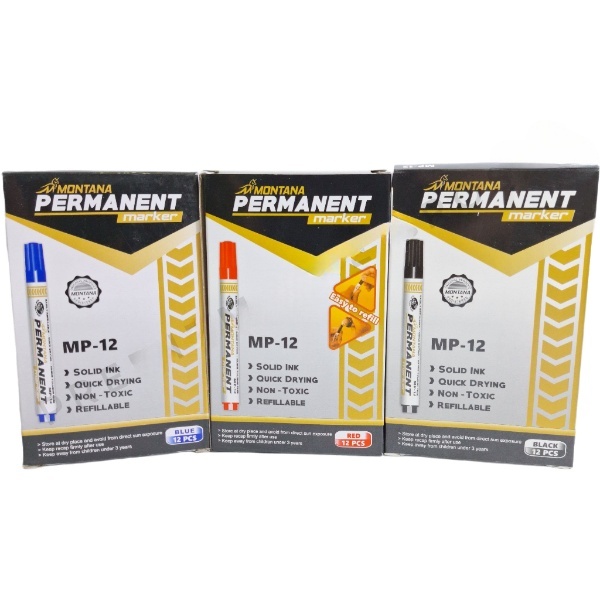 

1 Pak Spidol Hitam MONTANA PERMANENT Marker Isi 12 pcs