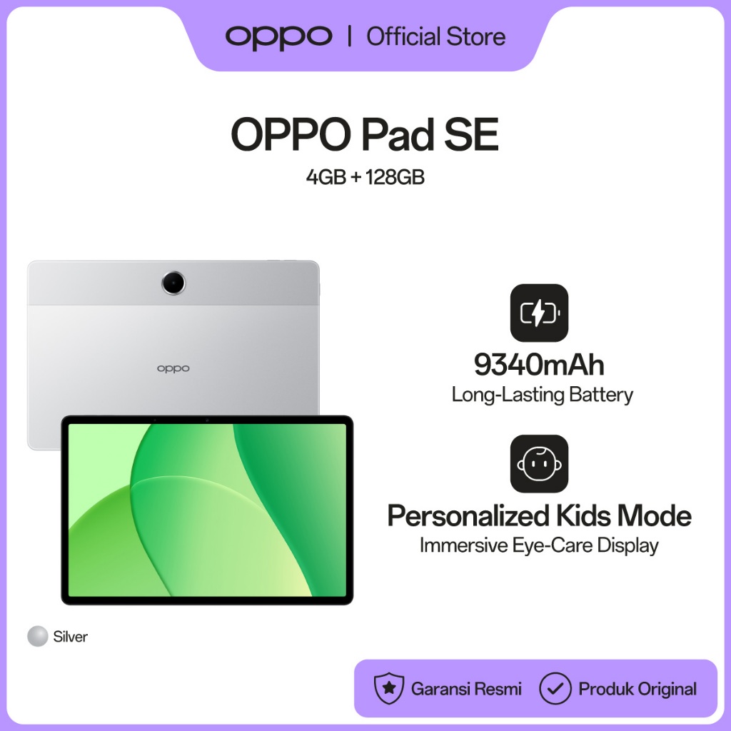 OPPO Pad SE 4GB/128GB Wi-Fi Version [9340mAh Long-Lasting Battery, lmmersive Eye-Care Display & Goog