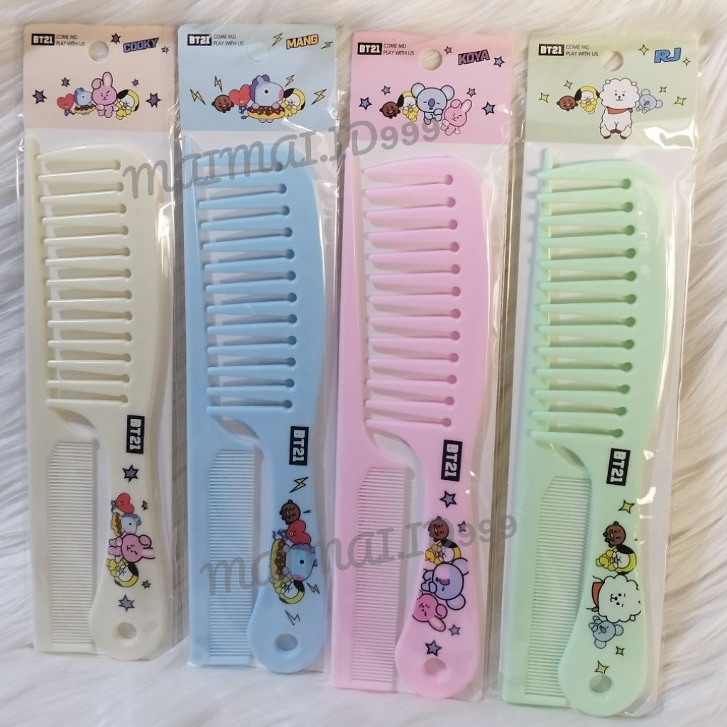Sisir Rambut Gagang Set isi 2 Aishu / Sisir Set Premium Import Murah