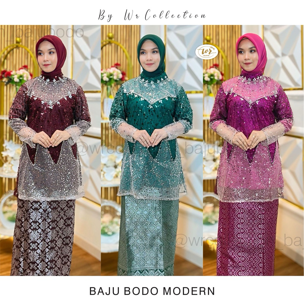 BAJU BODO MODERN Sequin / Baju Pesta Kondangan Bugis Makassar Fashion