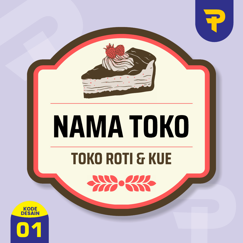 

stiker label makanan stiker kue stiker roti bisa reques