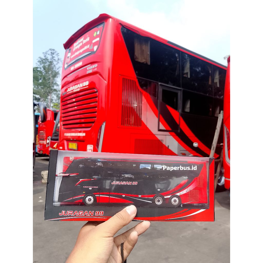 Miniatur Papercraft Paperbus Juragan99