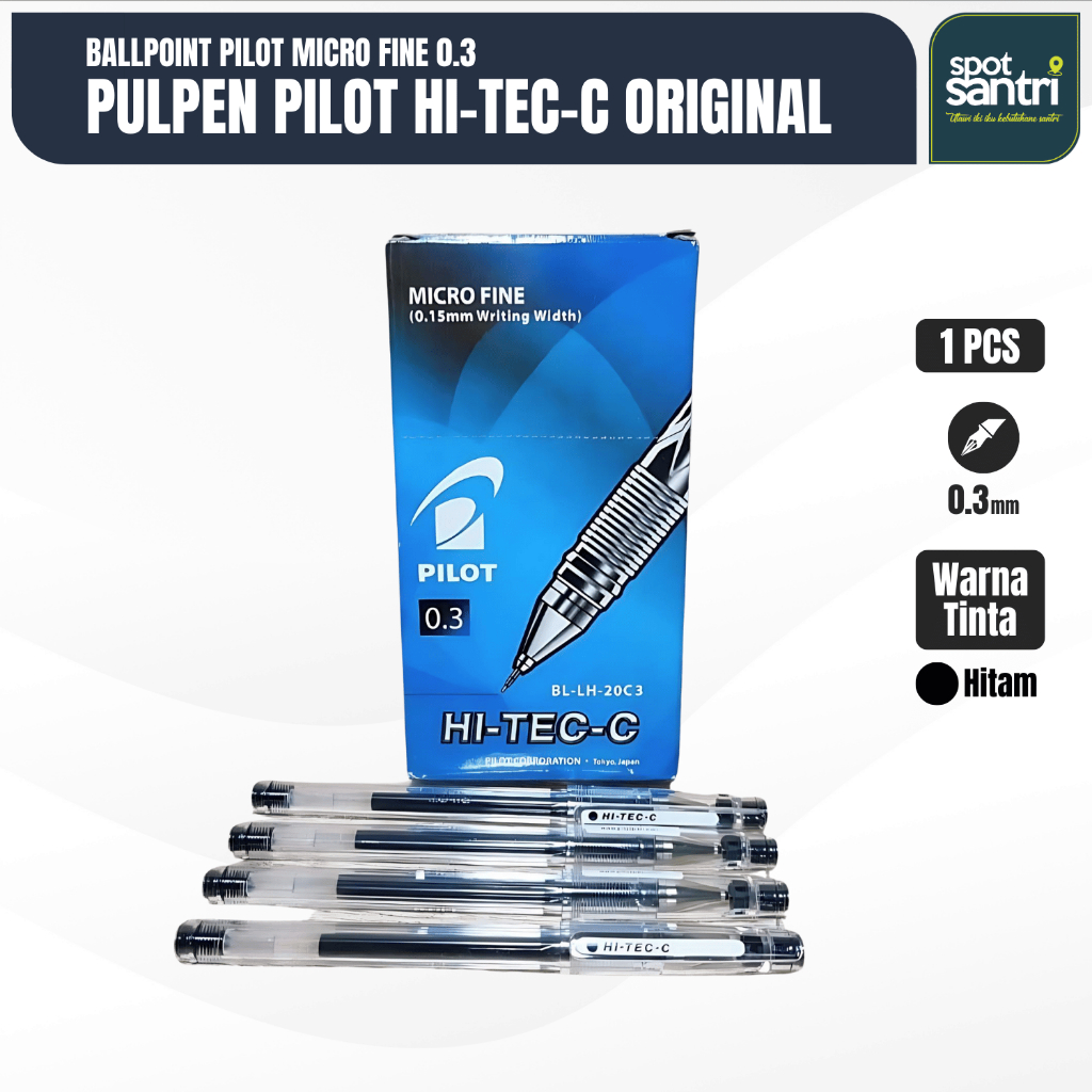 

Ballpoint Pilot HI-TEC-C 0.3mm Micro Fine Original | Pulpen Makna Kitab Hitec [PCS]