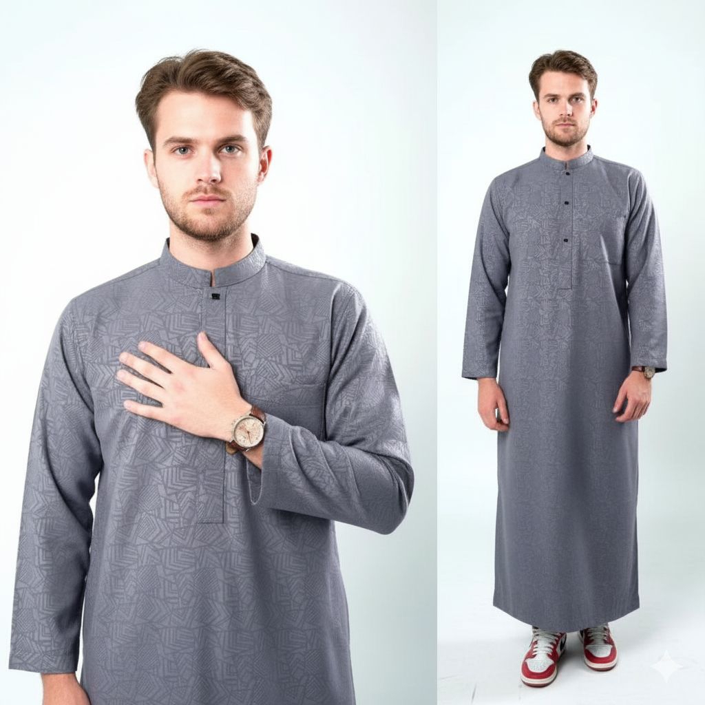 PREMIUM JUBAH PRIA PREMIUM MOTIF EMBOS/JUBAH PRIA/JUBA SAUDI TERBARU/GAMIS PRIA EMBOS/GAMIS PREMIUM