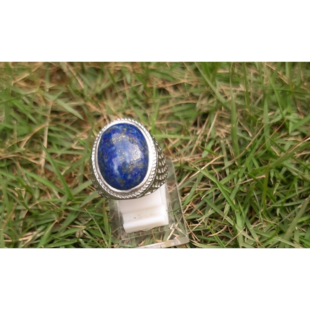 lapis lazuli, ring titanium super