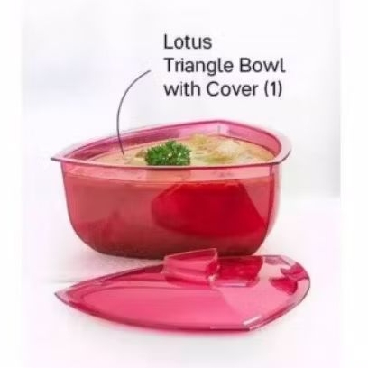 tupperware lotus triangle bowl (wadah nasi)