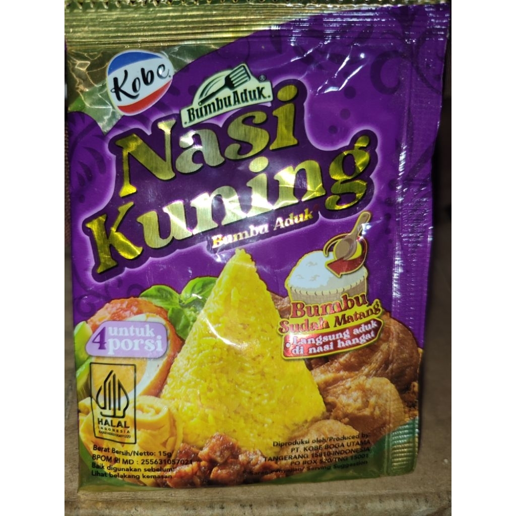 

KOBE BUMBU NASI KUNING 1 RENTENG ISI 10 SASET