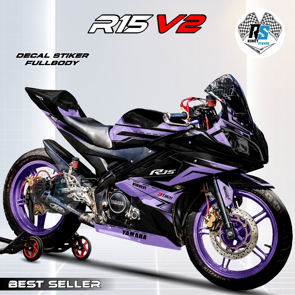 Decal Variasi Fullbody R15 V2 / Motif RCG Polos HItam