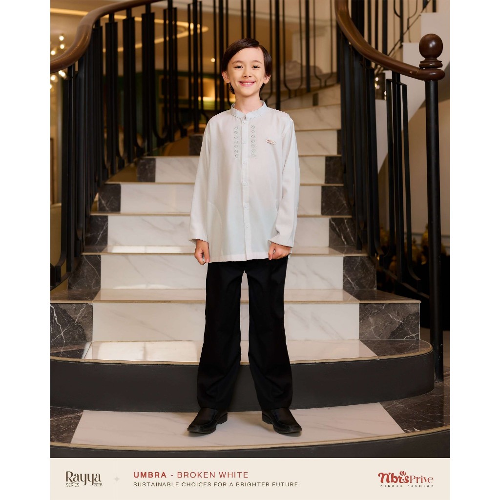 Koko Anak Putih Nibras Setelan Koko Premium