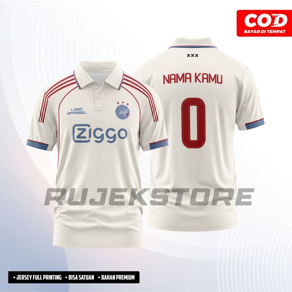 Jersey Ajax 2025 Third 3rd Full Printing