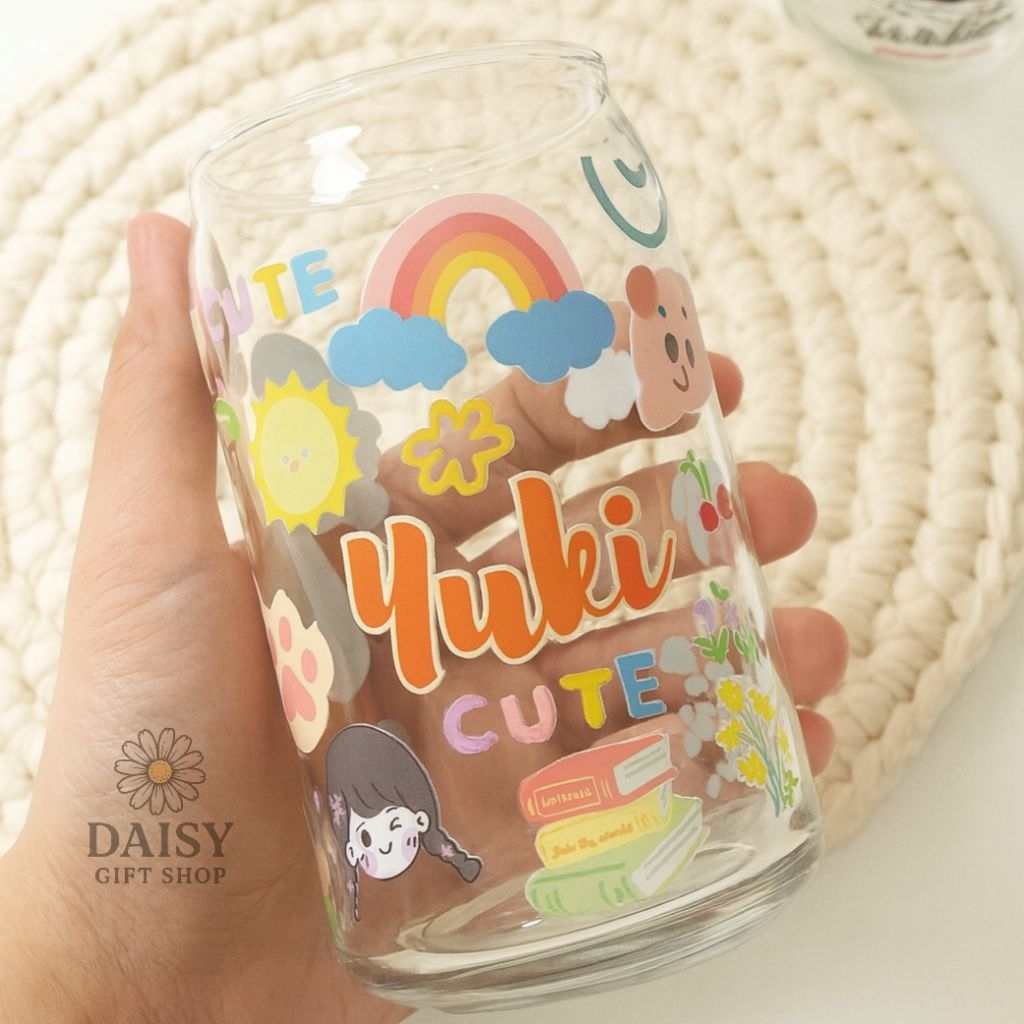 Gelas Custom / Sepasang Gelas Custom / Gelas Tema / Gelas Souvenir / Souvenir / Gift /Gelas Custom N