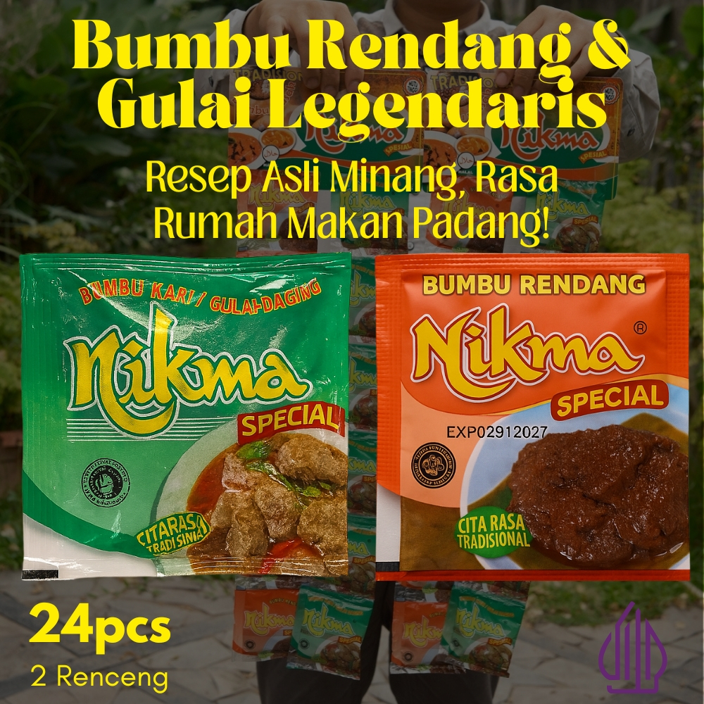 

24 Sachet Bumbu Hemat Rendang Gulai Padang Asli Halal Minang Praktis Masakan Tradisional