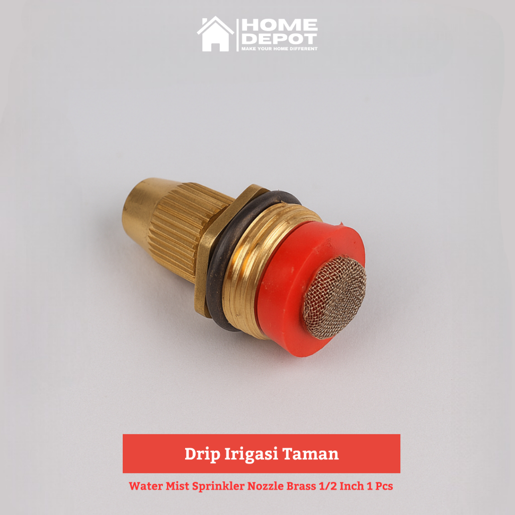 Drip Irigasi Taman Nozzle Kabut Water Mist Sprinkler Nozzle Brass 1/2 Inch 1 Pcs
