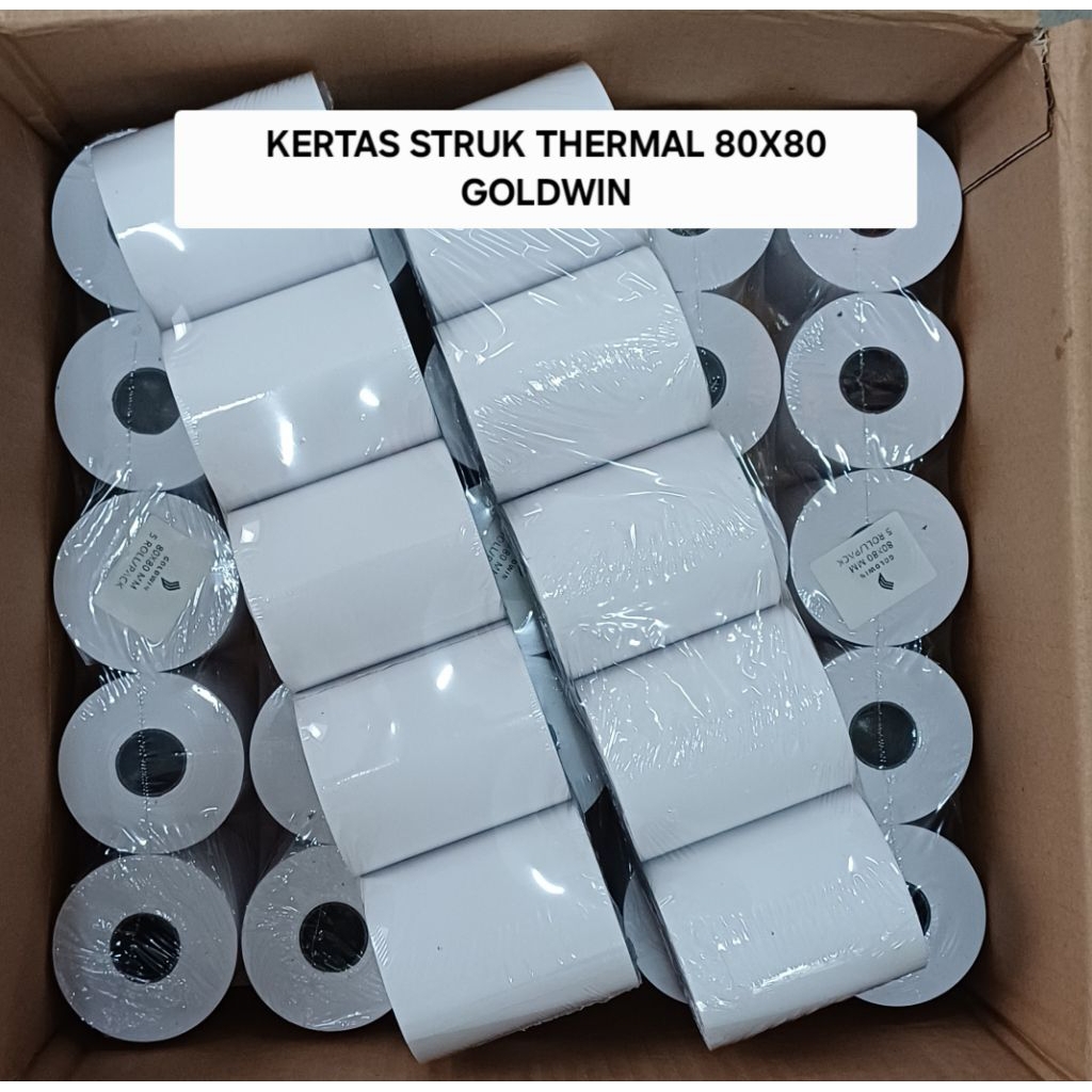 

KERTAS THERMAL STRUK 80X80 GOLDWIN PER 5PCS