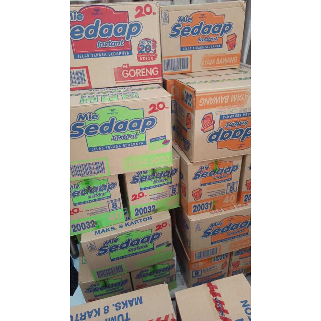 

INDOMIE MIE SEDAAP INTERMIE EKOMIE GORENG AYAM BAWANG SOTO 1 DUS