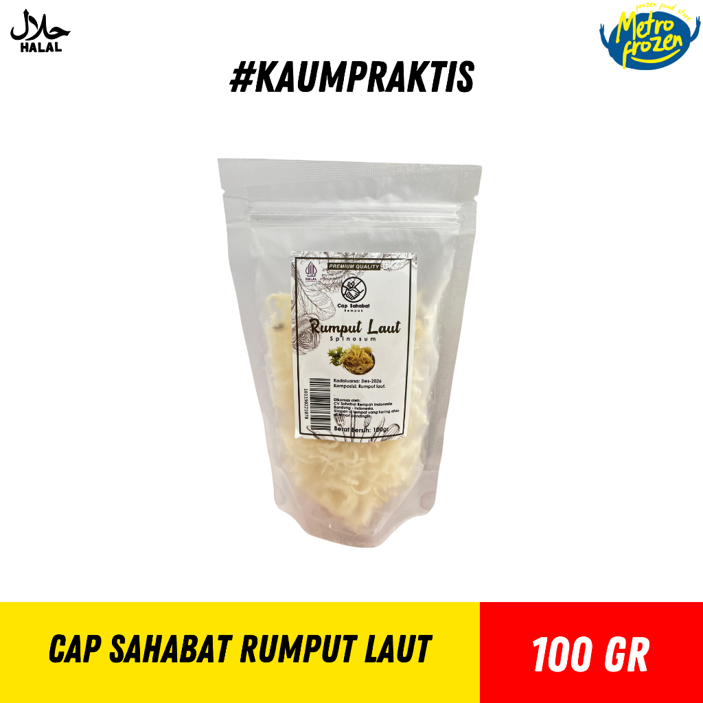 

CAP SAHABAT Rumput Laut Putih 100gr //spinosum //rumput laut premium