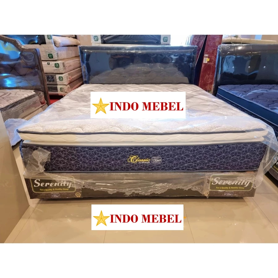 SET Bed Springbed Elite Classic Platinum ( FULLSET ) TEBAL MURAH Promo Murah Ready Makassar