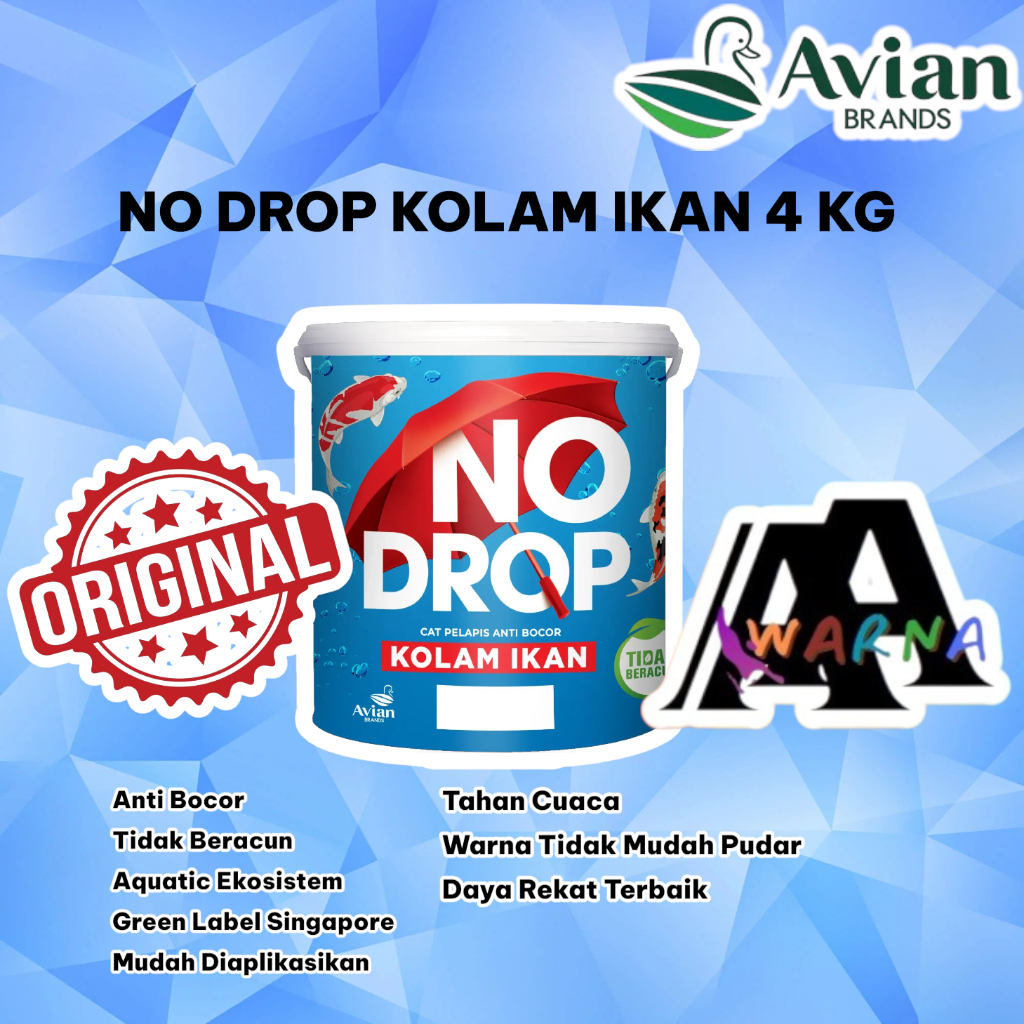 AVIAN CAT NO DROP KOLAM IKAN UKURAN 4 KG TERMURAH ORIGINAL