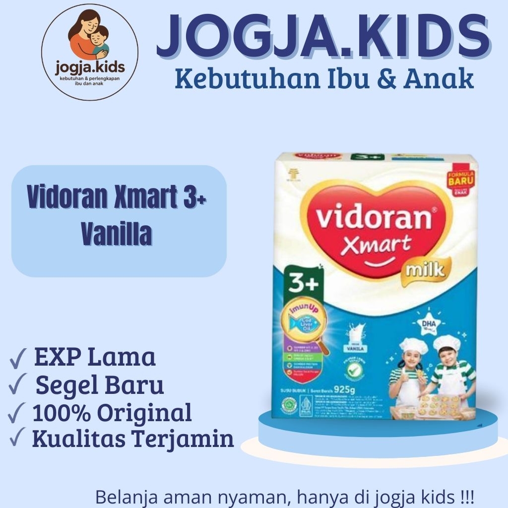 

[LANGSUNG KIRIM - TERMURAH] Vidoran Xmart 3+ Vanilla ED 2027 925 Gram COD INSTAN TANPA PO