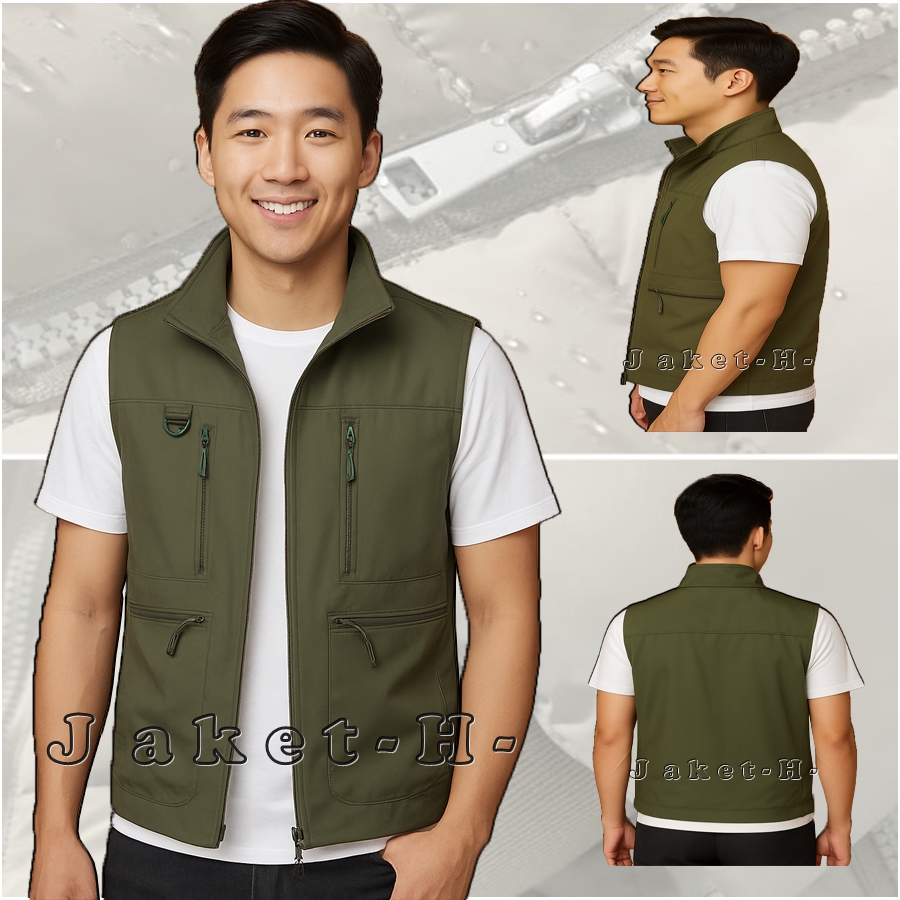 ROMPI VEST PRIA DEWASA LAPANGAN OUTDOOR KESEHATAN PROYEK PEMILU KULIAH TERBARU TACTICAL MULTIFUNGSI