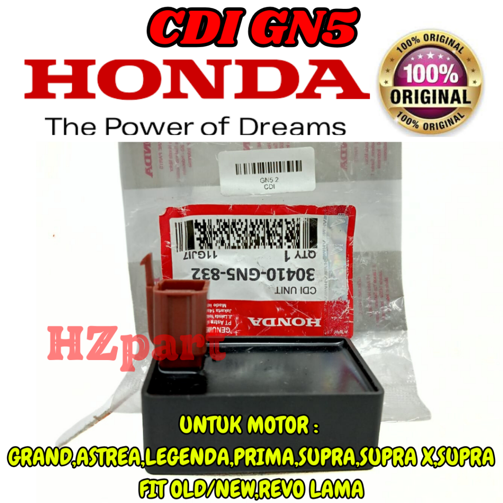 ORIGINAL ASLI CDI GN5 HONDA ASLI AHM Grand/Astrea/Legenda/Supra X 100 BERKUALITAS ASLI 100% ORIGINAL