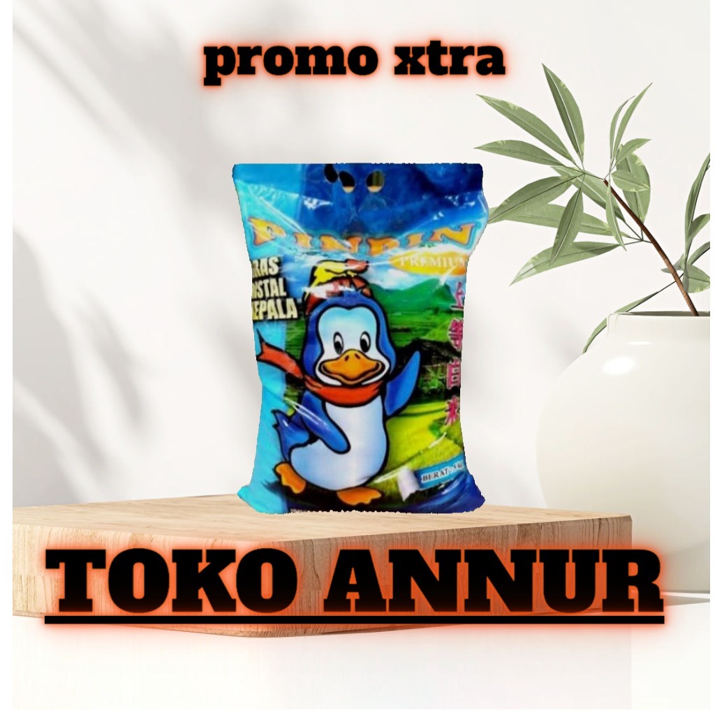 

beras pinpin kemasan 5kg promo xtra , macam beras premium