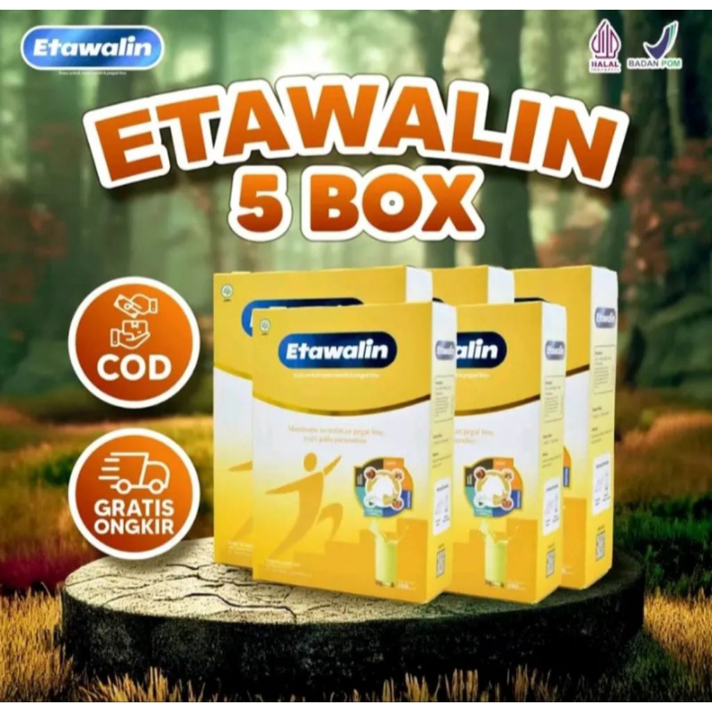 

ETAWALIN ASLI 5 BOX SUSU KESEHATAN TULANG DAN PERSEDIAAN COD